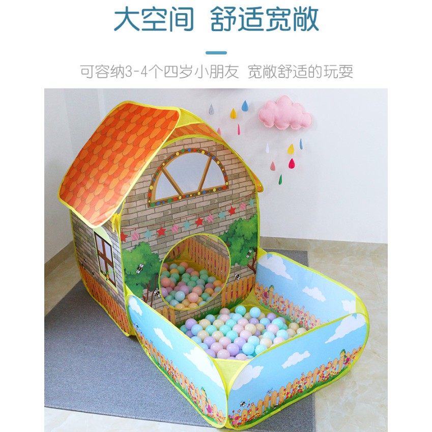 doti เต๊นท์เด็ก ลายบ้านสวน เต๊นท์เด็กทรงบ้าน เต๊นท์บ้าน บ้านบอล บ่อบอล✔✔สินค้าไม่รวมลูกบอลนะคะ✔✔ - รูปที่ 2