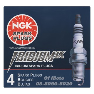 หัวเทียน NGK IridiumIX (หัวเข็ม กล่องน้ำเงิน รถจักรยานยนต์)