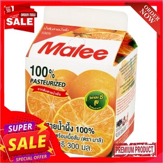 มาลีน้ำส้มสายน้ำผึ้ง100%พาสเจอไรส์300มลMALEE SAINAMPOEUNG ORANGE JUICE 100/300