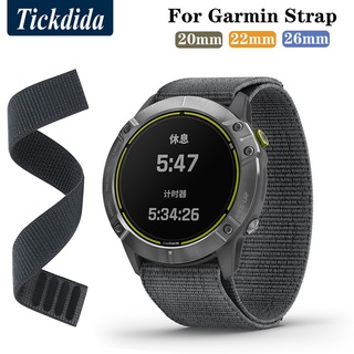 สายนาฬิกาข้อมือไนล่อน สําหรับ Garmin Fenix 7X 6X Pro 5X Plus Fenix 7 6 5 7S 6S 5S Forerunner 935 945 Approach S62 S60