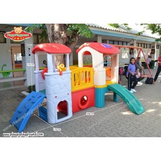 Playgoplayground ของเล่นสนามกลางแจ้ง บ้านน้อย2ชั้น (KL-149A) จัดส่งฟรี