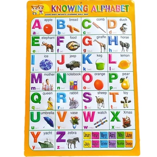 L โปสเตอร์ฝึกทักษะ ABC โปสเตอร์สำหรับเรียนรู้ตัวอักษรภาษาอังกฤษ เหมาะกับเด็กๆทุกวัย (BA090 )