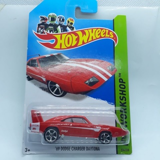 รถเหล็ก Hotwheels 69 DODGE CHARGER DAYTONA สีแดง (ib21)