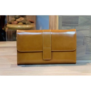 Leather Bag code : LB009 กระเป๋าสตางค์ ใบยาว สีน้ำตาลอ่อน