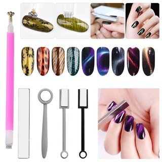 time* 1PC Magnetic Nail Stick 3D Cat Eye Effect Magnet for UV Painting Gel Nails Polish UV Gel Varnish Salon Home Use