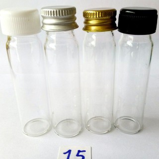 ขวดแก้ว ขนาด 15 ml. 200 ขวด ฝาเกลียว ขวดพร้อมฝา