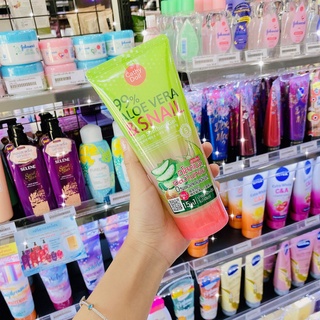 CATHY DOLL 99% ALOE VERA &amp; SNAIL SERUM SOOTHING GEL.เคที่ฯ อโลเวล่าแอนด์สเนลเซรั่มซูทติ้งเจล 175g.