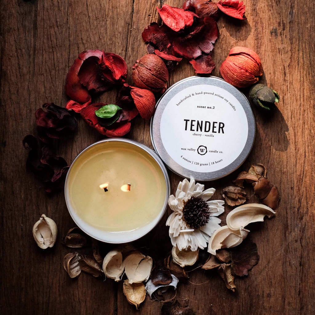 เทียนหอม เทียนไขถั่วเหลือง กลิ่น Tender - Cherry & Vanilla
