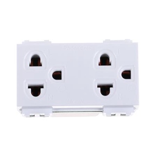 [พร้อมส่ง] HomeDoDee เต้ารับคู่ 3 ขา มีกราวด์ PANASONIC WEG 15929 เต้ารับสายไฟ เต้ารับ