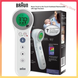 Braun BNT400 Touch + No Touch 3-in 1 เครื่องวัดอุณหภูมิหน้าผาก พร้อมอายุ แม่นยํา และอุณหภูมิอาหาร