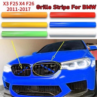 แผ่นปิดกระจังหน้า BMW X3 F25  X4 F26 / 2pcs 6 Colors M Sport Front Grille Trim Strips Cover Frame For BMW F25 F26 2011 - 2017