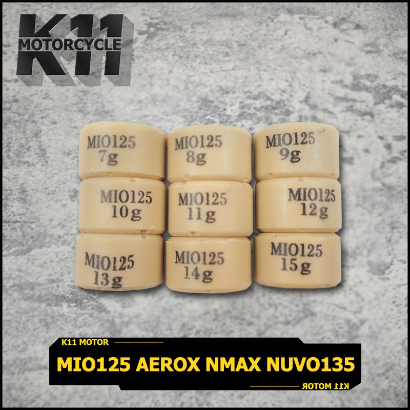 เม็ดตุ้มถ่วง​ MIO125 AEROX NMAX NUVO135 เม็ดตุ้ม ชุดชามหน้า ขนาด7g-15g  เม็ดตุ้ม มีโอ เเอร์รอก มอเตอร์ไซค์ ​ (ราคาต่อเม็