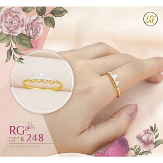 JNist แหวนเพชร ประดับเพชรสวิส CZ แหวนทอง Gold Diamond Women Ring รุ่น RG248