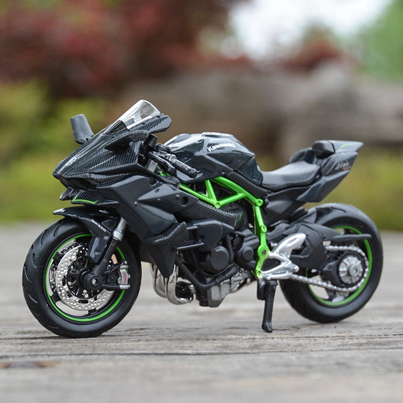 Maisto 1:18 Kawasaki H2r Ninja ZX-10R 12R 14R 9R Vulcan Z1000 KX250 รถหล่อแบบคงที่โมเดลรถจักรยานยนต์ของเล่นงานอดิเรกของสะสม