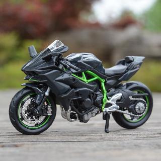 Maisto 1:18 Kawasaki H2r Ninja ZX-10R 12R 14R 9R Vulcan Z1000 KX250 รถหล่อแบบคงที่โมเดลรถจักรยานยนต์ของเล่นงานอดิเรกของสะสม