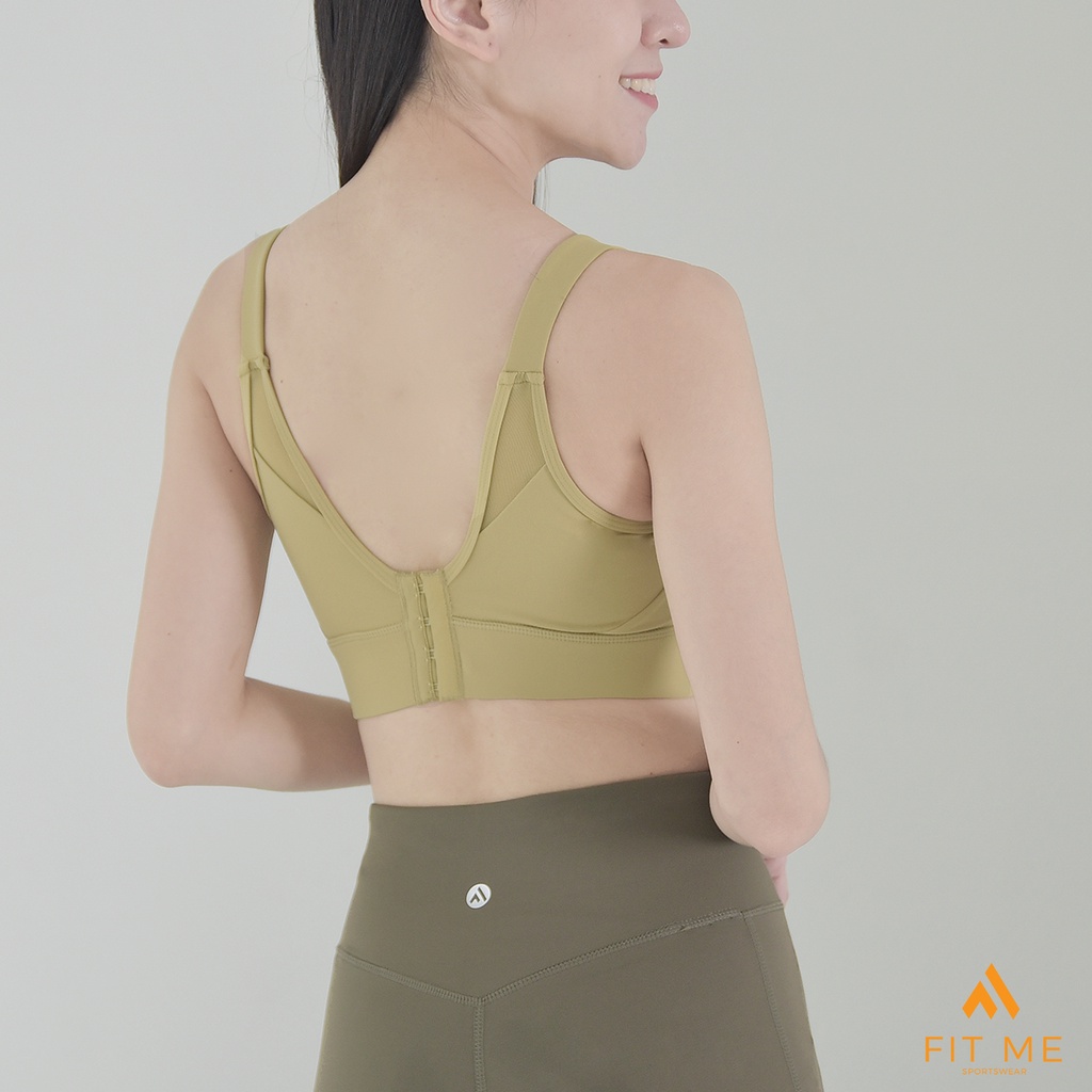 Norah Bra สปอร์ตบราฟองน้ำเย็บติด สปอร์ตบราวิ่ง sports bra ตะขอหลัง ออกกำลังกาย กระชับ FitMeSportswear
