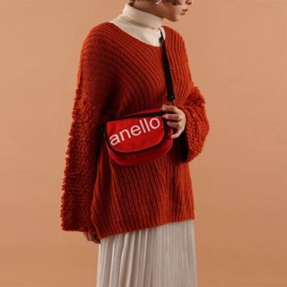 New ANELLO mini shoulder bag สีแดง