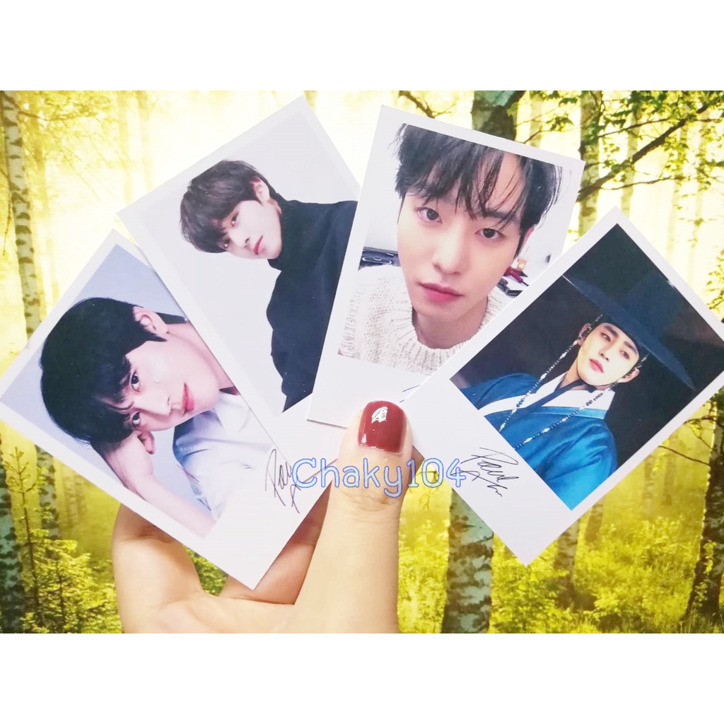 พร้อมส่ง! โพลารอยด์พร้อมลายเซ็นต์ อัน ฮโยซอบ (Ahn HyoSeop) จาก Lovers Of The RedSky 4 ใบ *มีเก็บเงินปลายทาง*