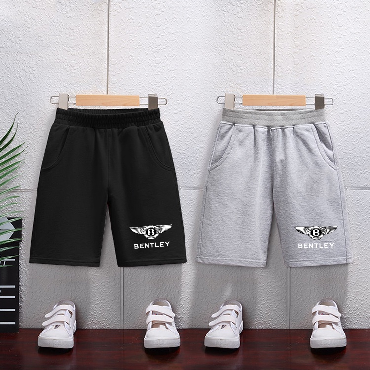 F274Bกางเกงเด็กกีฬาขาสั้นรุ่นมีกระเป๋าเอวยาวยืดใส่สบายได้ทั้งเด็กชายและเด็กหญิง