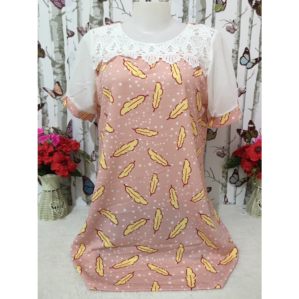 เสื้อผ้าผู้หญิง เสื้อลายดอก เสื้อผ้าสาวอวบ รอบอก 40-42 นิ้ว รุ่น137-42