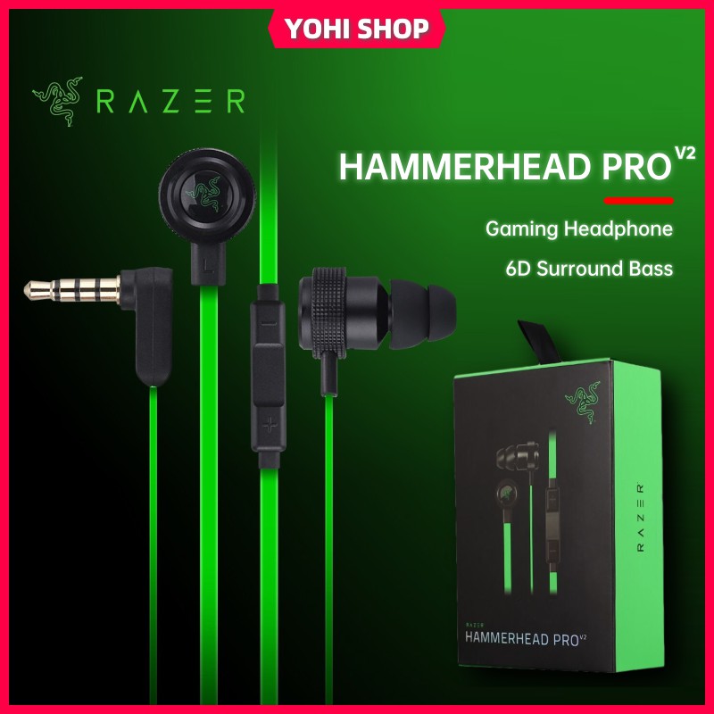 RAZER GAMING GEAR HEADPHONE HAMMERHEAD PRO V2 - jib_officialshop - ThaiPick