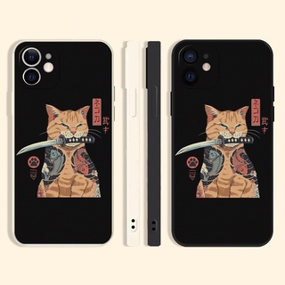 Samurai Cat เคสไอโฟน 7plus 8plus 8 14 pro max พลัส เคส iPhone 7 8 se2020 X max Xr Xs11promax 13 12 11 pro max case นิ่ม