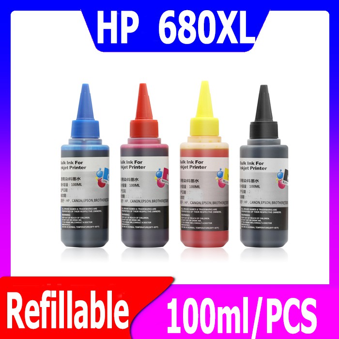 hp 680 หมึก hp680 hp 680xl สีดำ hp680xl hp 680 xl หมึกรีฟิลเหมาะสำหรับ1115 1118 2135 2138 4538 4678 