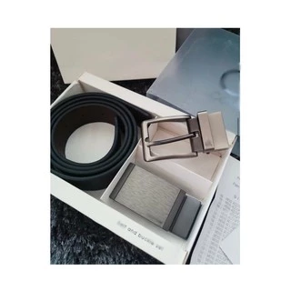 (พร้อมส่ง)เข็มขัดผู้ชายแถมสายรัด มี 2 หัวให้เลือกเปลี่ยนงานพรีเมี่ยมพร้อมกล่อง‼️แถมเข็มเจาะ+ห่วงรัดเข็มขัด‼️