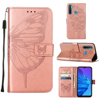 เคสโทรศัพท์หนัง PU แบบฝาพับ ลายนูน พร้อมช่องใส่บัตร สําหรับ Realme C35 C31 C11 C12 C15 C25 C25s 9i 9 5 5i 5s 6i 6s 6 C3 Pro Plus