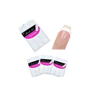 <WholeSale> 48Pcs French Stencil Nail Art Form Fringe Guides Manicure DIY Stickers Tips Decor