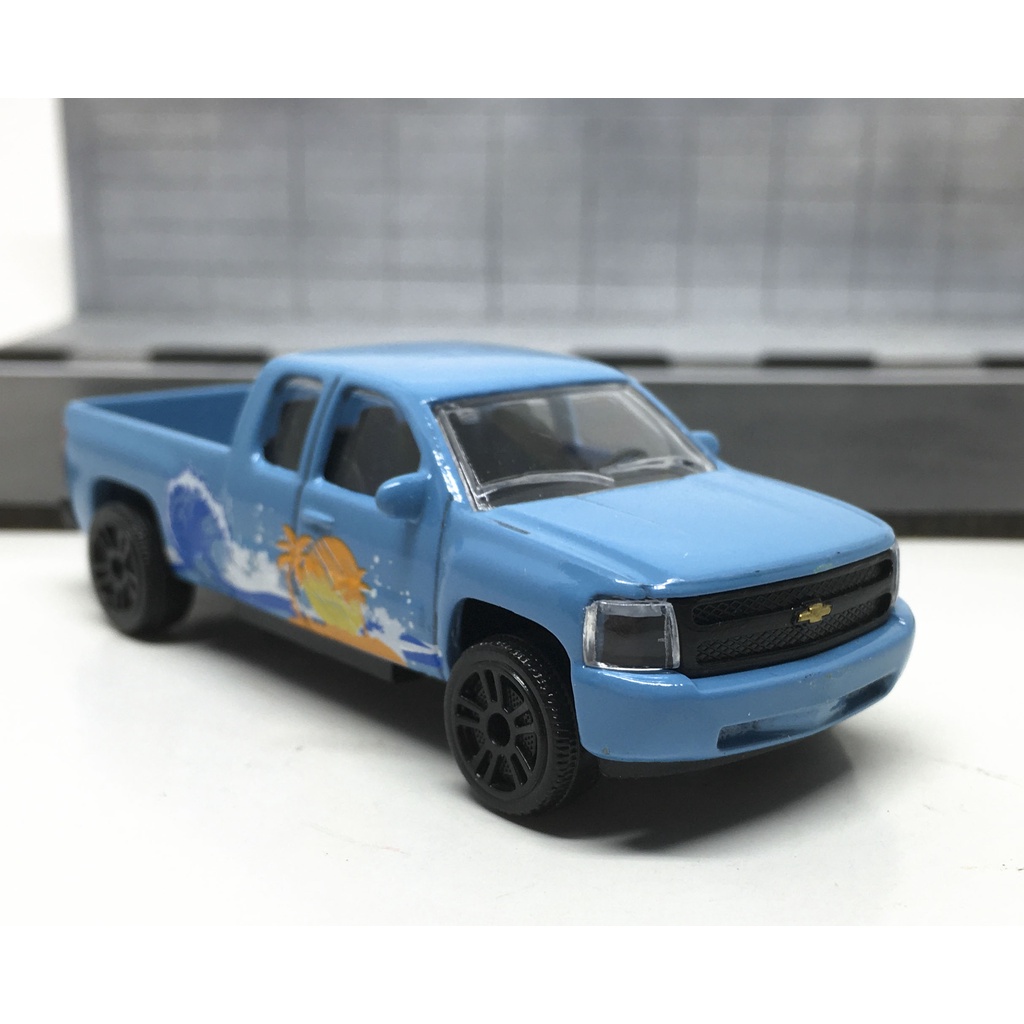 Majorette Chevrolet Silverado - Holiday - Light Wipers - Light Blue /Wheels D5SB /scale 1/71 (3 inch