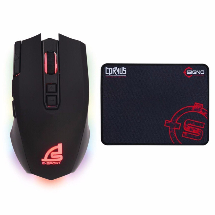 SIGNO เมาส์มาโครสำหรับเกม E-Sport Macro Gaming Mouse QUATTRO GM-970แถมฟรี Signo แผ่นรองเมาส์ MT-310 มูลค่า 190บาท#1755