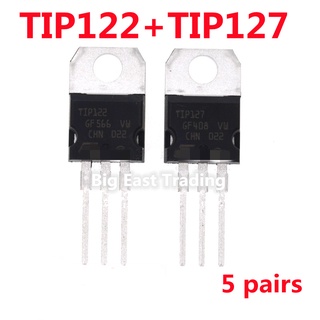 ทรานซิสเตอร์ดาร์ลิงตัน TIP127 TIP122 100V 5A TO-220 10 ชิ้น