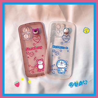 เคส OPPO A57 2022 เคส OPPO A15 เคส OPPO A16 เคส OPPO A12 A5 A53 A54 A74 5G A7 A5S A93 5G A76 A94 5G A96 F7 F9 F11 Pro A16K A16E A15S A92 A5 2020 เคสโทรศัพท์ใสลายการ์ตูนน่ารักพร้อมอุปกรณ์เสริม