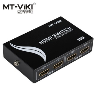 [ลด15% โค้ดPROJ556] MT-VIKI HDMI switch and splitter 2x2 4 port 2 in 2 out เครื่องกระจายสัญญาณ HDMI