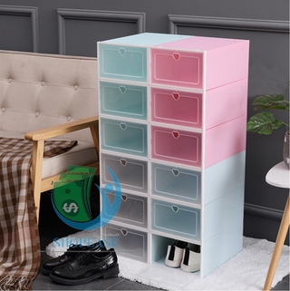 Jackseller520 ปลีก/ส่ง กล่องเก็บรองเท้าพับเก็บได้ กล่องใส่รองเท้า กล่องรองเท้าอุปกรณ์จัดเก็บรองเท้า หน้ารูปกลม js99