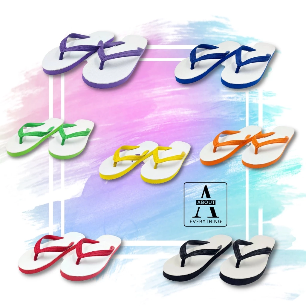 A10 รองเท้าแตะ รองเท้าแตะแบบหนีบ รุ่นrainbow หน้าขาวพื้นสี สีสันสดใส นุ่ม สบาย ไม่ดีดน้ำ