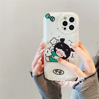 เคสป้องกันเลนส์ ลายการ์ตูนผู้หญิงน่ารัก สําหรับ Samsung A03 A12 A13 A22 A23 A33 A53 A73 M23 A03s A50 A50s A30s A21s A31 A32 A11 A51 A52 A71 A72 M33 S22Ultra Plus