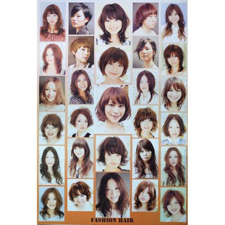 โปสเตอร์ ทรงผม Hairstyles ภาพ รูป ทรงผม โปสเตอร์ ติดผนัง โปสเตอร์ สวยๆ poster