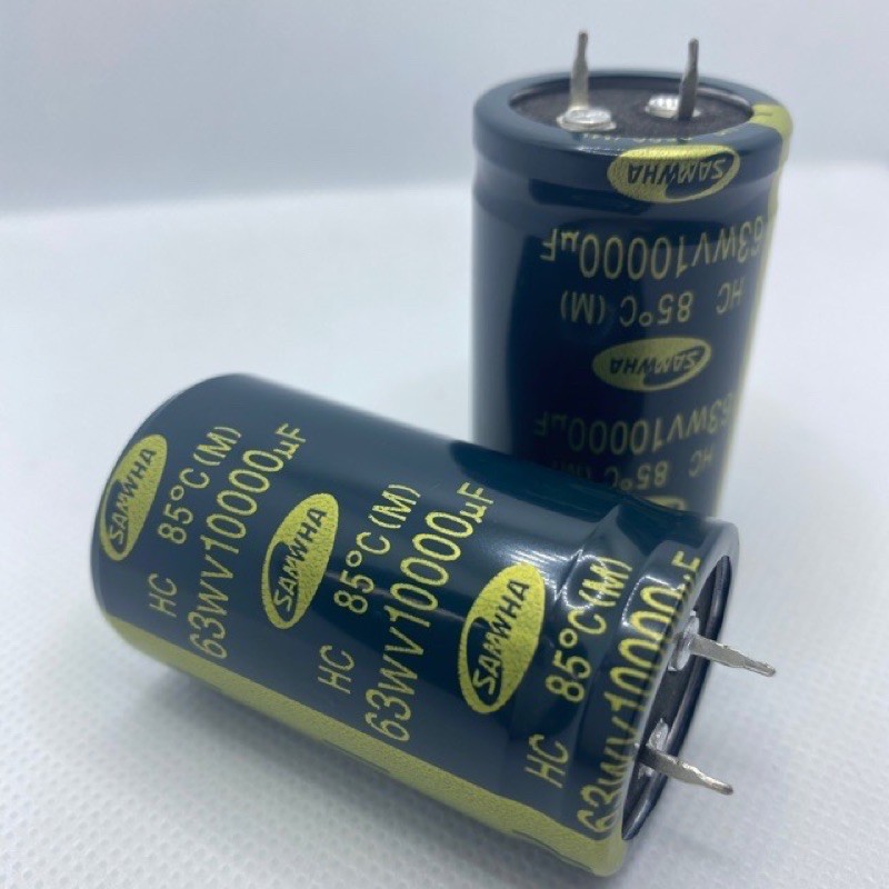 Capacitor ค่า 10000uF 63V. ยี่ห้อ Samwha ของแท้ จำนวน 1 ตัว