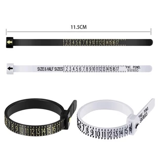 เครื่องมือวัดขนาดแหวนนิ้วมือไม้บรรทัด Us Ring Sizer
