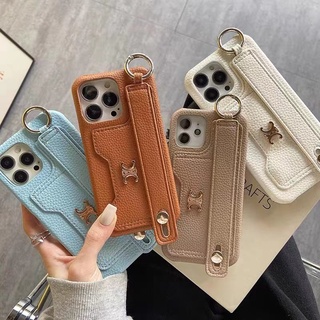 เคสโทรศัพท์มือถือหนัง พร้อมช่องใส่บัตร หรูหรา สําหรับ ไอโฟน 13 Pro Max 12 11 X XS XR 7 8P