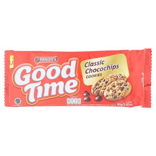 🔥The Best!! อาร์นอตส์ กู๊ดไทม์ คลาสสิค ช็อกโกชิพ คุกกี้ 80กรัม Arnots Good Time Classic Choco Chip Cookies 80 grams