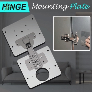 【ราคาถูก】SJMW 1/3pcs Hinge Repair Plate for Cabinet Furniture Drawer Window Stainless Steel Plate Repair Accessory