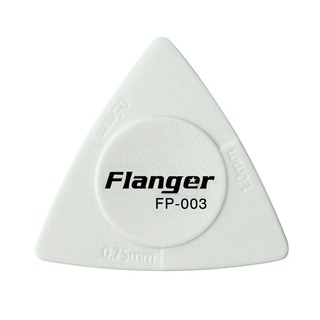 Flanger 3 ความหนาสามเหลี่ยมกีตาร์ Picks Antislip สไตล์ Picks สีขาว