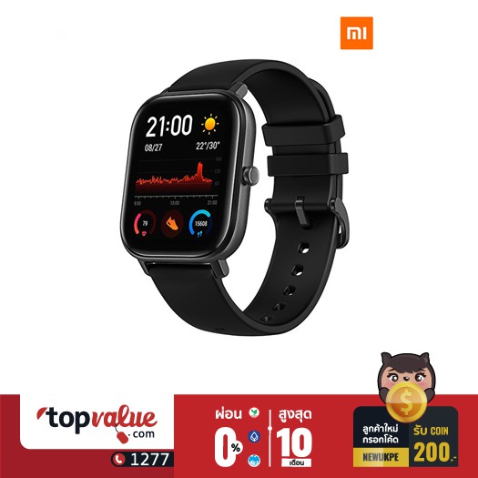 [รองรับภาษาไทย]XIAOMI SMARTWATCH รุ่น AMAZFIT GTS Global ver. รับประกันสินค้า 1 ปี(โค้ด"GGPRE12"รับ