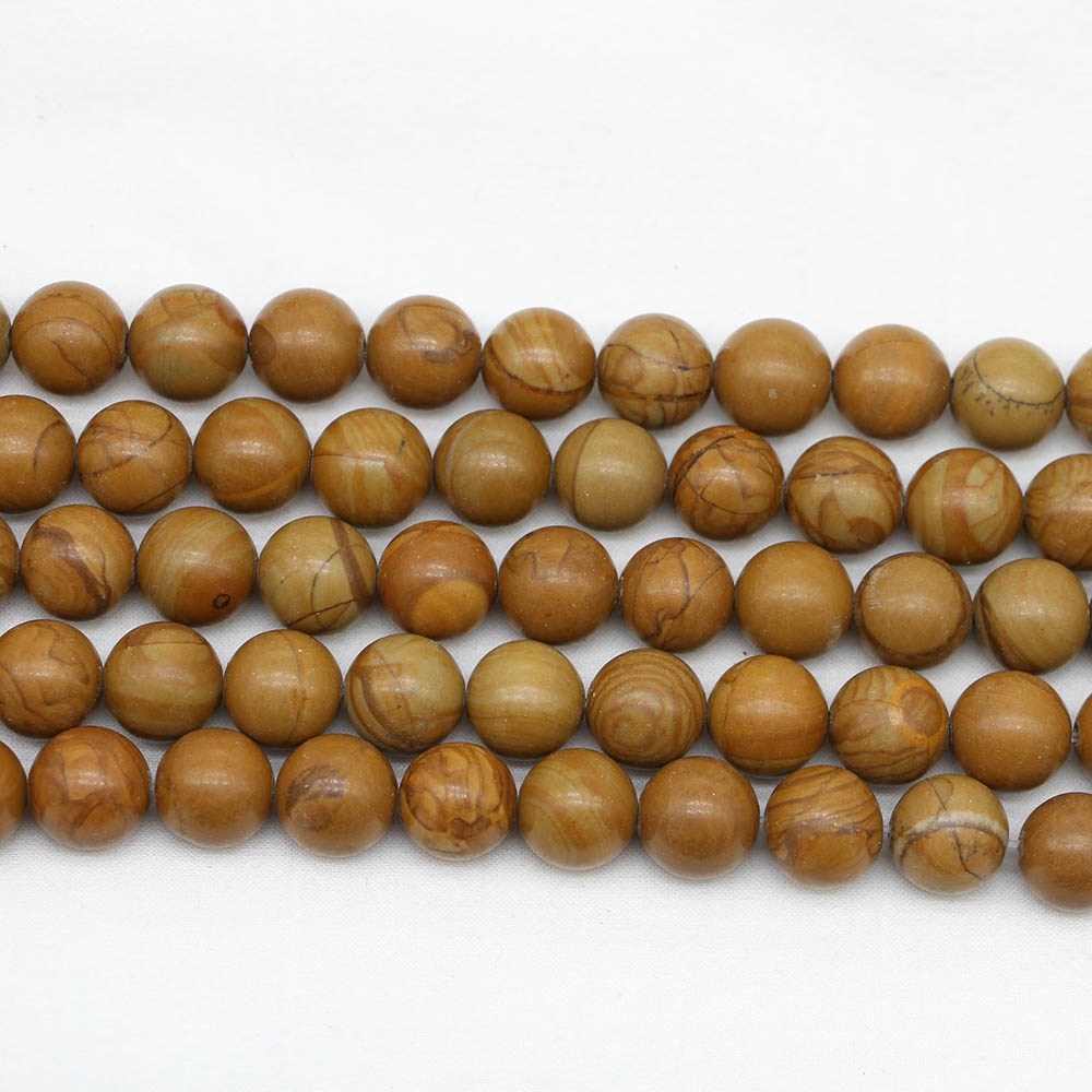 ลูกปัดไม้ 4 / 6 / 8 / 10 / 12 มม . สําหรับทําเครื่องประดับ - รูปที่ 2