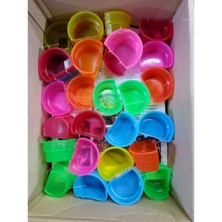 ถ้วยน้ำ ถ้วยอาหารนก แบบเกี่ยวกรง (คละสี/จิ๋ว)