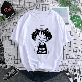 เสื้อวันพีช - ONEPIECEลูฟี่ญี่ปุ่นอะนิเมะสตรีทแวร์BAJUPEREMPUANLELAKIUNISEXเสื้อยืดผู้ชายแขนสั้นผ้า