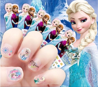 สติ๊กเกอร์ติดเล็บ，ลายเจ้าหญิง, cartoon nail stickers,toy,ของเล่น，1 set of 5 sheets